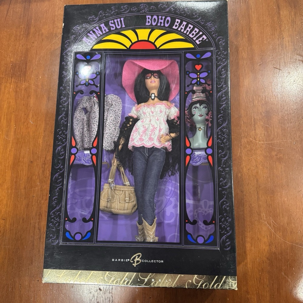 Barbie Collector Anna Sui Boho Barbie J8514 Gold Label 2005 NRFB Rare Brand New